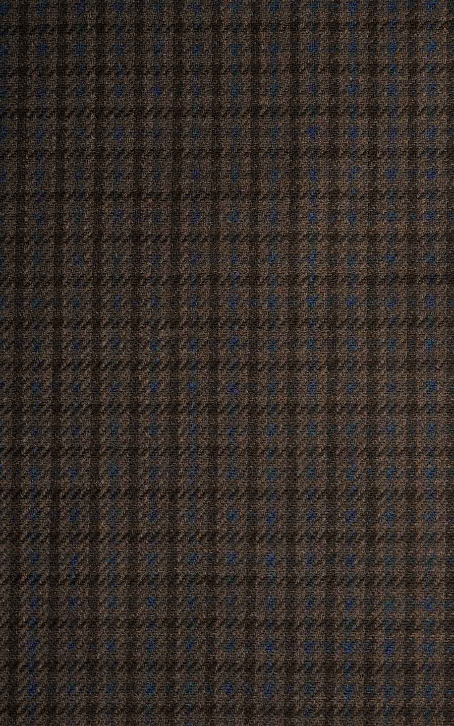 Green Brown Houndstooth Wool