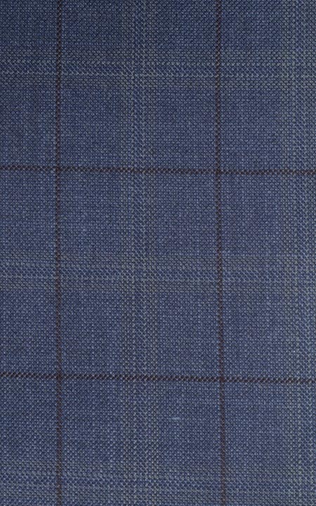 Detroit Blue Checks Vegan Pants-tailored-fit