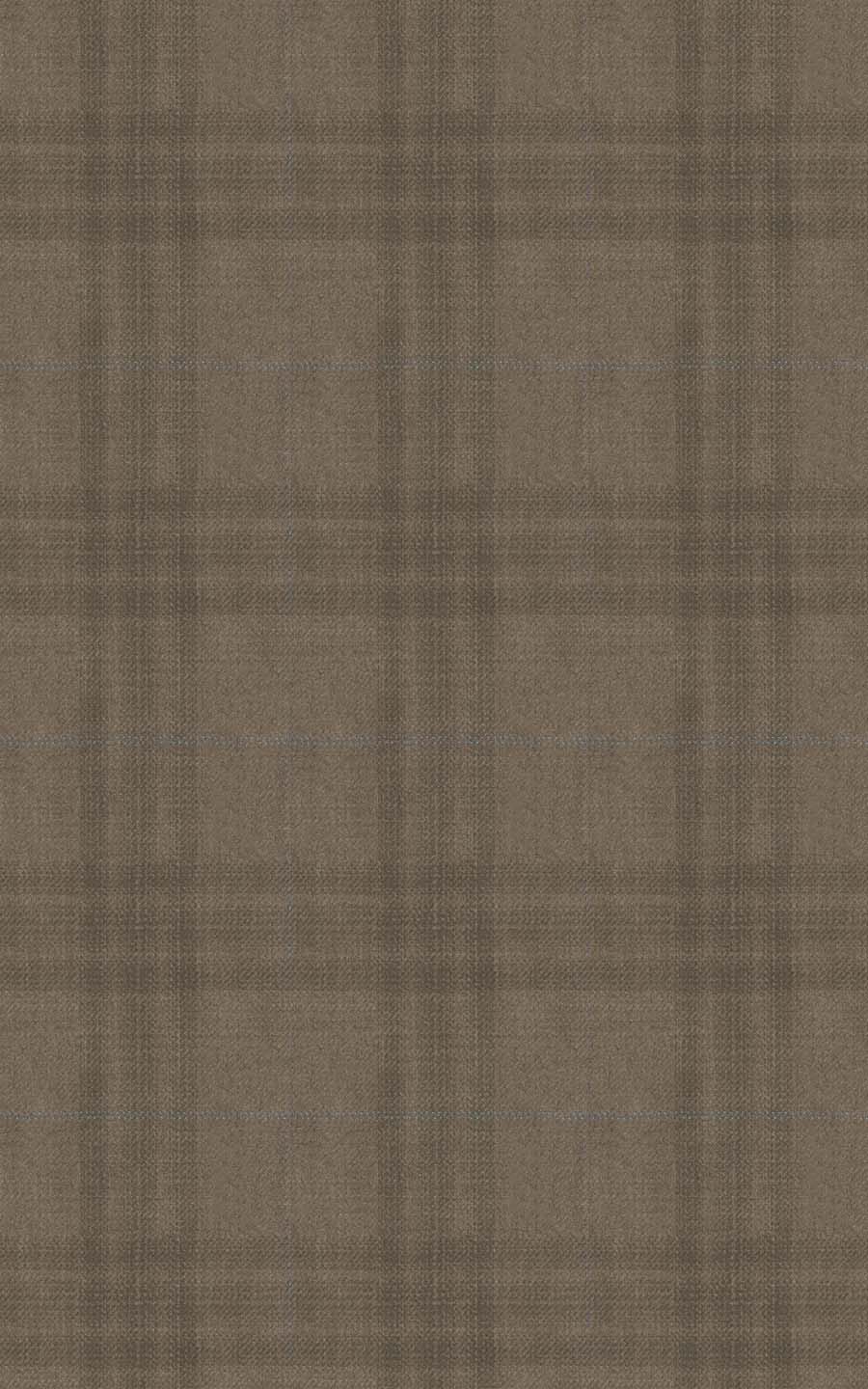 Sand Brown Checks Pure Wool