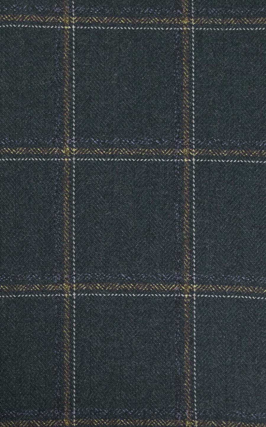 Teal Green Checks Vegan Wool